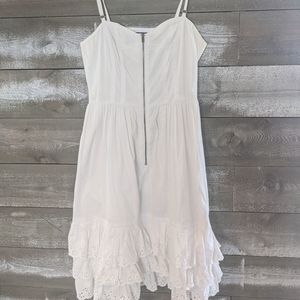 White Eyelet Spaghetti Strap Dress by Tracy Feith